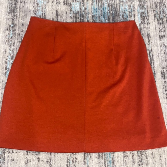 Banana Republic Rust Colored Mini Skirt Full Zipper - Picture 4 of 11